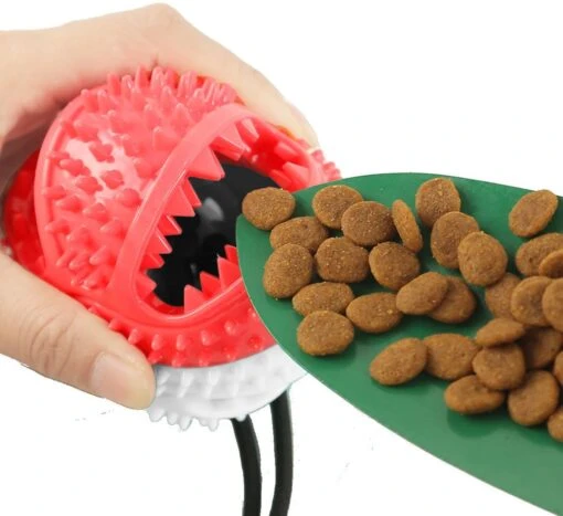 Pet Life ® 'Grip N' Play' Treat Dispensing Ball Shaped Suction Cup Dog Toy -Tropiclean Store pet life r grip n play treat dispensing ball shaped suction cup dog toy 166506