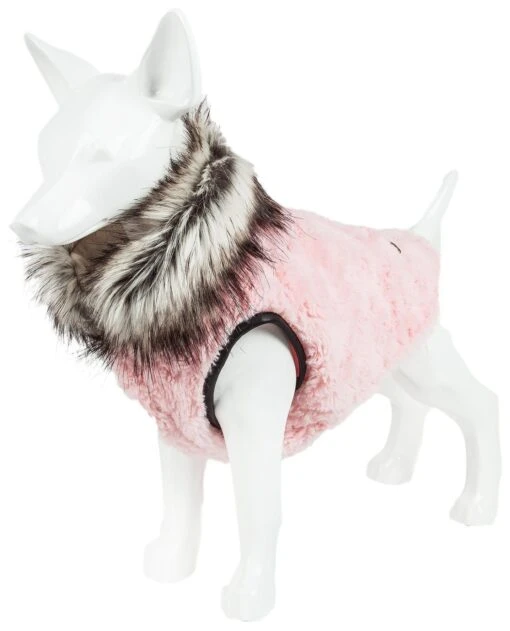 Pet Life ® Luxe 'Pinkachew' Charming Fashion Mink Fur Dog Coat -Tropiclean Store pet life r luxe pinkachew charming designer mink fur dog coat jacket 183819