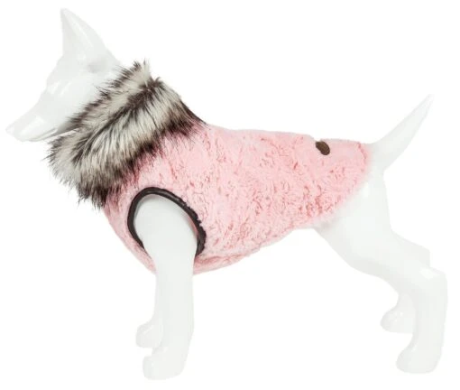 Pet Life ® Luxe 'Pinkachew' Charming Fashion Mink Fur Dog Coat -Tropiclean Store pet life r luxe pinkachew charming designer mink fur dog coat jacket 899603