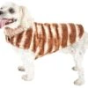 Pet Life ® Luxe 'Tira-Poochoo' Tiramisu Patterned Mink Fur Designer Dog Jacket -Tropiclean Store pet life r luxe tira poochoo tiramisu patterned mink dog coat jacket 426290