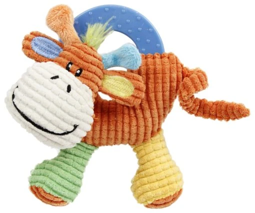 Pet Life ® 'Moo-cifier' Plush Squeaking And Rubber Teething Newborn Puppy Dog Toy -Tropiclean Store pet life r moo cifier plush squeaking and rubber teething newborn puppy dog toy 388898