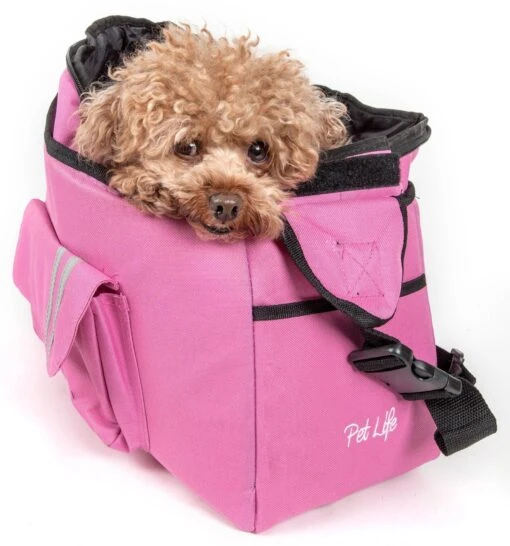 Pet Life ® Over-The-Shoulder Back-Supportive Fashion Sporty Pet Dog Carrier W/ Pouch -Tropiclean Store pet life r over the shoulder back supportive fashion sporty pet dog carrier w pouch 321606