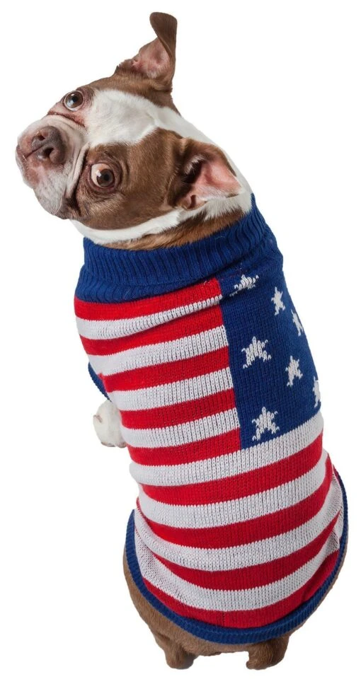 Pet Life ® 'Patriot Independence Star' Heavy Knitted Fashion Ribbed Turtle Neck Dog Sweater -Tropiclean Store pet life r patriot independence star heavy knitted fashion ribbed turtle neck dog sweater 988491