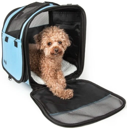 Pet Life ® 'Pawdon Me ' Wheeled Airline Approved Travel Collapsible Pet Dog Carrier -Tropiclean Store pet life r pawdon me wheeled airline approved travel collapsible pet dog carrier 194758