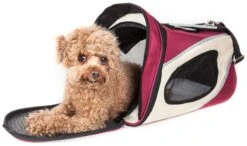 Pet Life ® 'Phenom-Air' Airline Approved Collapsible Fashion Designer Pet Dog Carrier -Tropiclean Store pet life r phenom air airline approved collapsible fashion designer pet dog carrier 841942