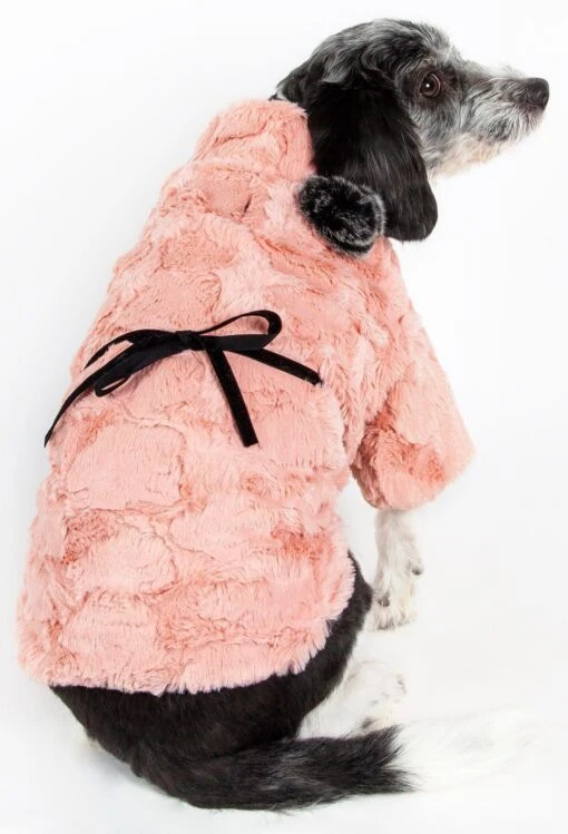 Pet Life ® 'Pink-Mink' Luxury Designer Dog Coat -Tropiclean Store pet life r pink mink luxury designer dog coat 649442