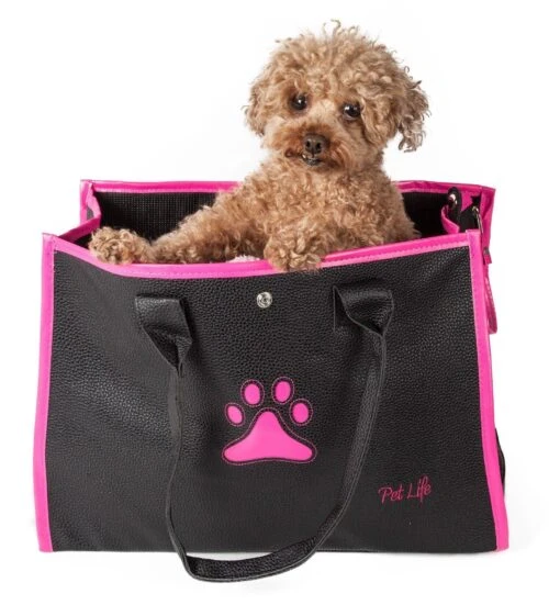 Pet Life ® 'Posh Paw' Elegant Leatherette Designer Fashion Travel Pet Dog Carrier Tote -Tropiclean Store pet life r posh paw elegant leatherette designer fashion travel pet dog carrier tote 880038