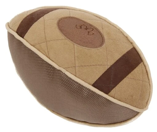 Pet Life ® 'Pugskin' Durable Oxford Nylon And Mesh Plush Squeaky Football Dog Toy -Tropiclean Store pet life r pugskin durable oxford nylon and mesh plush squeaky football dog toy 561445