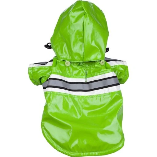 Pet Life ® 'Reflecta-Glow' Reflective Waterproof Adjustable Dog Raincoat Jacket W/ Removable Hood -Tropiclean Store pet life r reflecta glow reflective waterproof adjustable dog raincoat jacket w removable hood 379985