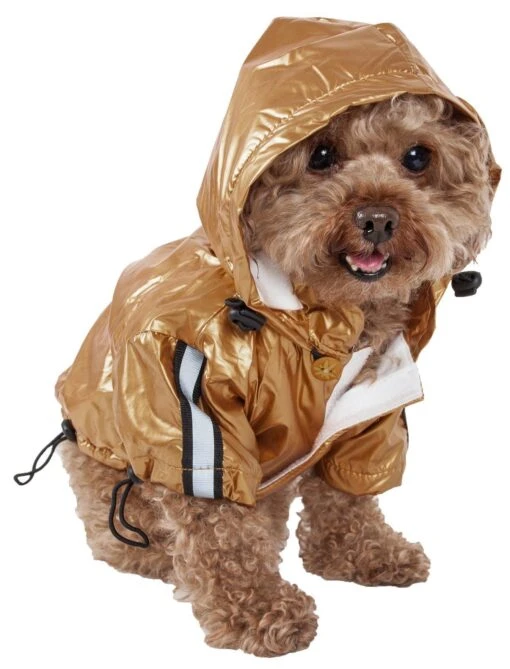 Pet Life ® 'Reflecta-Sport' Multi-Adjustable Reflective Weather-Proof Dog Raincoat W/ Removable Hood -Tropiclean Store pet life r reflecta sport multi adjustable reflective weather proof dog raincoat w removable hood 823725