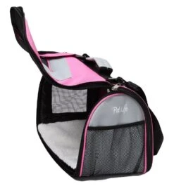 Pet Life ® Sporty Mesh Airline Approved Zippered Folding Collapsible Travel Pet Dog Carrier -Tropiclean Store pet life r sporty mesh airline approved zippered folding collapsible travel pet dog carrier 775452