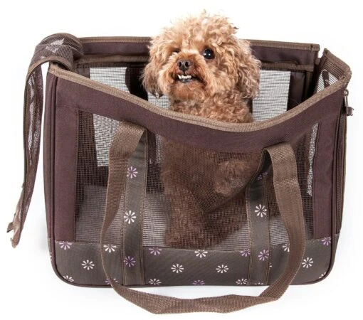 Pet Life ® 'Surround View' Posh Collapsible Fashion Designer Pet Dog Carrier -Tropiclean Store pet life r surround view posh collapsible fashion designer pet dog carrier 872469