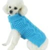 Pet Life ® 'Swivel-Swirl' Heavy Cable Knitted Fashion Designer Dog Sweater -Tropiclean Store pet life r swivel swirl heavy cable knitted fashion designer dog sweater 254093