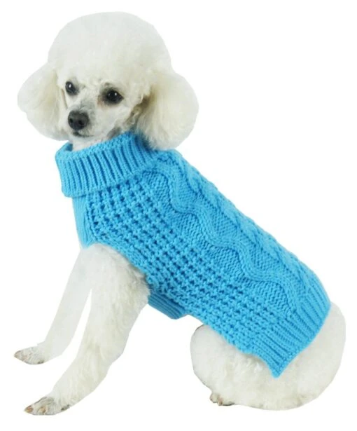 Pet Life ® 'Swivel-Swirl' Heavy Cable Knitted Fashion Designer Dog Sweater -Tropiclean Store pet life r swivel swirl heavy cable knitted fashion designer dog sweater 254093