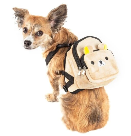 Pet Life ® 'Teddy Tails' Dual-Pocketed Animated Fashion Dog Harness Backpack -Tropiclean Store pet life r teddy tails dual pocketed compartmental animated dog harness backpack 293252