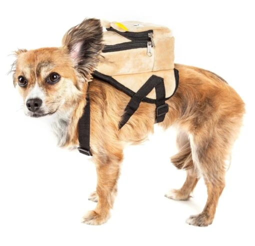 Pet Life ® 'Teddy Tails' Dual-Pocketed Animated Fashion Dog Harness Backpack -Tropiclean Store pet life r teddy tails dual pocketed compartmental animated dog harness backpack 461441