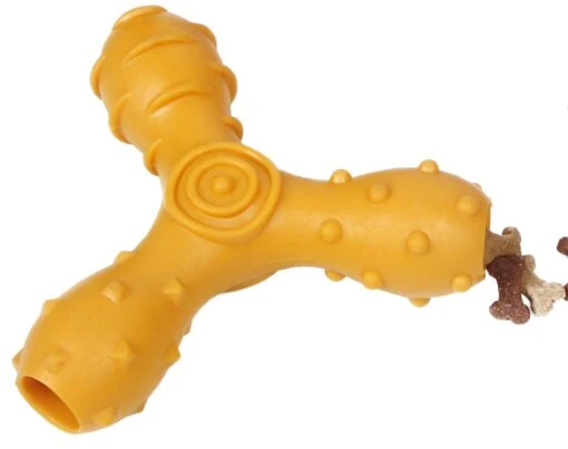 Pet Life ® 'Tri-Chew' Treat Dispensing And Chewing Interactive TPR Dog Toy -Tropiclean Store pet life r tri chew treat dispensing and chewing interactive tpr dog toy 433202