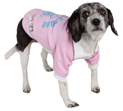 Pet Life ® 'Varsity-Barkcity' Buckled Collared Dog Coat Jacket -Tropiclean Store pet life r varsity barkcity buckled collared dog coat jacket 602357