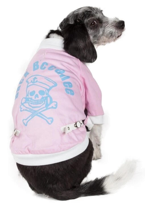 Pet Life ® 'Varsity-Barkcity' Buckled Collared Dog Coat Jacket -Tropiclean Store pet life r varsity barkcity buckled collared dog coat jacket 960297