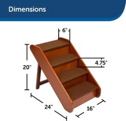 Petsafe Deluxe Folding Wood Pet Steps Dog Pet Steps - Large -Tropiclean Store petsafe deluxe folding wood pet steps dog pet steps large 850764