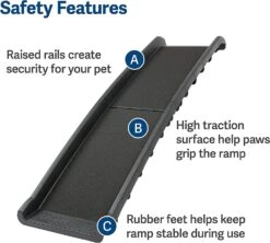 Petsafe Happy Ride Folding Pet Ramp - Black - 62 X 16 In -Tropiclean Store petsafe happy ride folding pet ramp black 62 x 16 in 476717