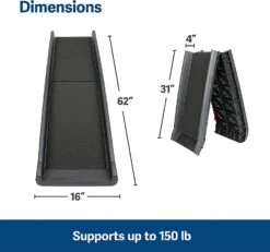 Petsafe Happy Ride Folding Pet Ramp - Black - 62 X 16 In -Tropiclean Store petsafe happy ride folding pet ramp black 62 x 16 in 588426