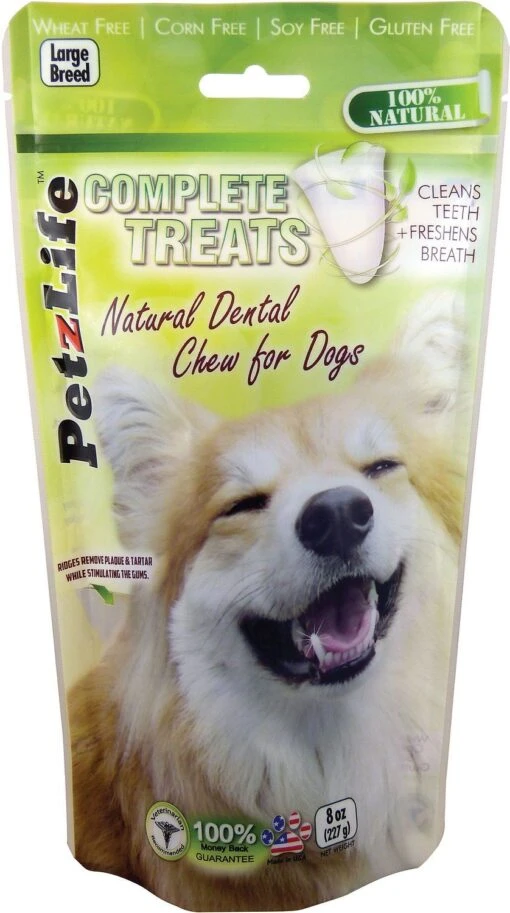 PETZLIFE Complete All-Natural Large Breed Dental Dog Treats - 8 Oz -Tropiclean Store petzlife complete all natural large breed dental dog treats 8 oz 695353