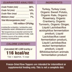 Primal Cupboard Turkey Freeze-Dried Dog Treats - 18 Oz -Tropiclean Store primal cupboard turkey freeze dried dog treats 18 oz 924220