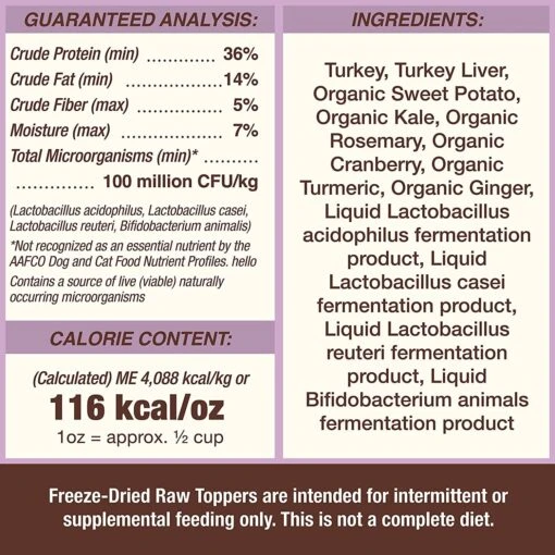 Primal Cupboard Turkey Freeze-Dried Dog Treats - 18 Oz -Tropiclean Store primal cupboard turkey freeze dried dog treats 18 oz 924220