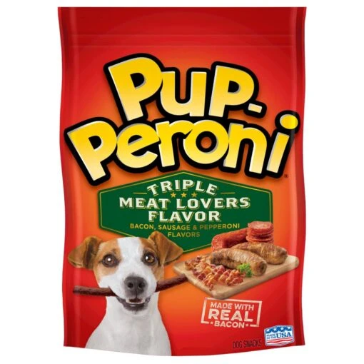 Pup-Peroni Triple Meat Lovers Bacon, Sausage, And Pepperoni Flavored Dog Treats -Tropiclean Store pup peroni triple meat lovers bacon sausage and pepperoni flavored dog treats 125240