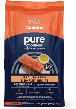 Pure Dog Food With Wholesome Grains Dry Dog Food - Salmon And Barley - 4 Lbs -Tropiclean Store pure dog food with wholesome grains dry dog food salmon and barley 4 lbs 228898