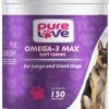 Pure Love EZ-Chew Omega-3 Fatty Acid Soft Chews For Large And Giant Dogs -Tropiclean Store pure love ez chew omega 3 fatty acid soft chews for large and giant dogs 912524