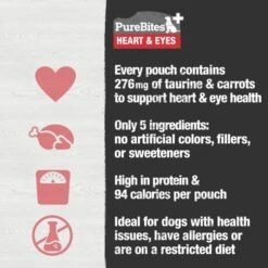 Purebites Heart & Eyes Squeezable Pouch Dog Food Toppings - 2.5 Oz Pouches - Case Of 15 -Tropiclean Store purebites heart eyes squeezable pouch dog food toppings 25 oz pouches case of 15 960898