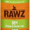 Rawz 96% Chicken & Liver Pate Canned Dog Food - 12.5 Oz - Case Of 12 -Tropiclean Store rawz 96 chicken liver pate canned dog food 125 oz case of 12 918657