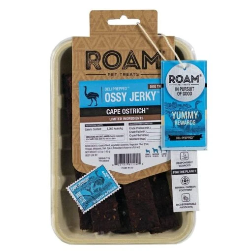 Roam Ossy Jerky Dog Jerkey Treats - 5 Oz Box -Tropiclean Store roam ossy jerky dog jerkey treats 5 oz box 631504