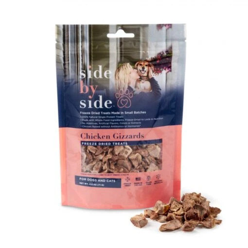 Side By Side Small Batch Freeze Dried Chicken Gizzards Dog Treats -Tropiclean Store side by side small batch freeze dried chicken gizzards dog treats 768822