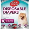 Simple Solution Disposable Dog Diapers - Extra Small - 12 Pack -Tropiclean Store simple solution disposable dog diapers extra small 12 pack 117780