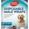 Simple Solution Disposable Male Wrap Dog Diapers - Large - 12Pk -Tropiclean Store simple solution disposable male wrap dog diapers large 12pk 729325