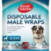 Simple Solution Disposable Male Wrap Dog Diapers - Medium - 12 Pack -Tropiclean Store simple solution disposable male wrap dog diapers medium 12 pack 224859