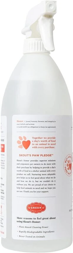 Skout's Honor Stain & Odor Severe Mess Advanced Formula Dog Stain And Odor Remover - 35 Oz Bottle -Tropiclean Store skouts honor stain odor severe mess advanced formula dog stain and odor remover 35 oz bottle 944869