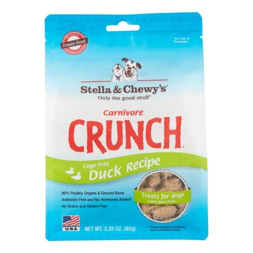 Stella & Chewy's Carnivore Crunchy Duck Freeze Dried Dog Treats - 3.25 Oz -Tropiclean Store stella chewys carnivore crunchy duck freeze dried dog treats 325 oz 440026