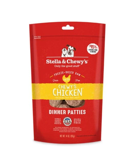 Stella & Chewy's Dinner Patties Chicken Freeze-Dried Dog Food - 14 Oz -Tropiclean Store stella chewys dinner patties chicken freeze dried dog food 14 oz 332569