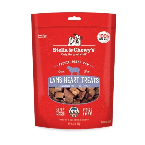 Stella & Chewy's Lamb Hearts Freeze Dried Dog Treats - 3 Oz -Tropiclean Store stella chewys lamb hearts freeze dried dog treats 3 oz 602182