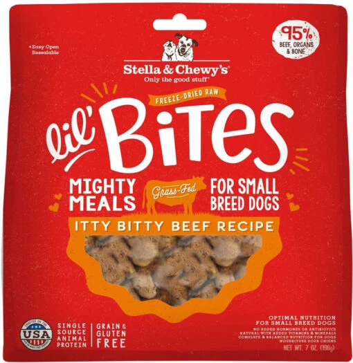 Stella & Chewy's Lil' Bites Itty Beef Freeze-Dried Dog Food - 7 Oz -Tropiclean Store stella chewys lil bites itty beef freeze dried dog food 7 oz 981869