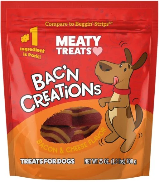 Sunshine Mills Meaty Treats Bacon/Cheese Creations Baked Dog Treats - 25 Oz - Case Of 6 -Tropiclean Store sunshine mills meaty treats baconcheese creations baked dog treats 25 oz case of 6 519617