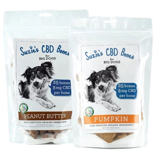 Suzie's CBD Treats CBD Bones For Big Dogs Peanut Butter - 16 Oz - 25 Count -Tropiclean Store suzies cbd treats cbd bones for big dogs peanut butter 16 oz 25 count 239812