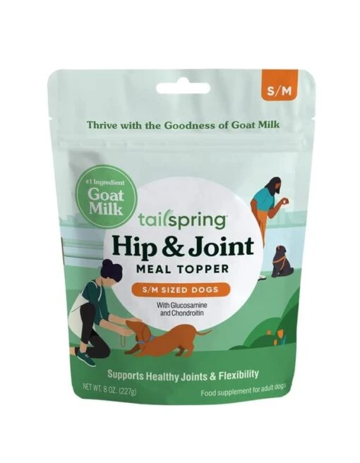 Tailspring Meal Topper Dog Hip/Joint Breed Dog Supplements - Small /Medium - 8 Oz -Tropiclean Store tailspring meal topper dog hipjoint breed dog supplements small medium 8 oz 830236