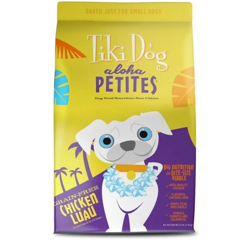 Tiki Dog Aloha Petites Chicken Lua Dry Dog Food - 3.5 Lb Bag -Tropiclean Store tiki dog aloha petites chicken lua dry dog food 35 lb bag 341056