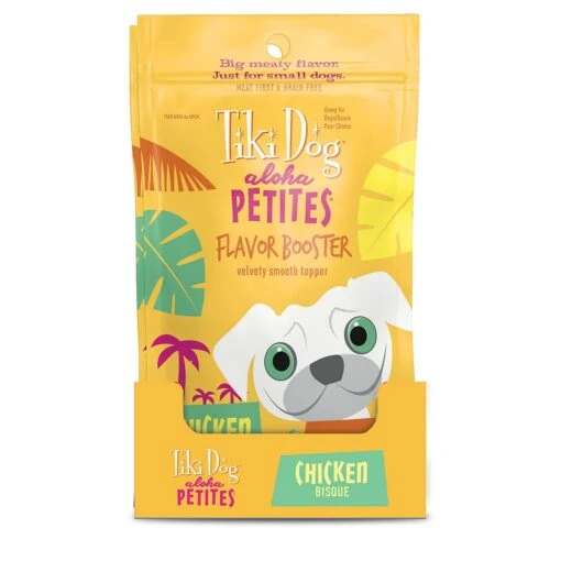 Tiki Dog Aloha Petites Flavor Booster Chicken Dog Food Topper And Mixer - 1.5 Oz Pouches - Case Of 12 -Tropiclean Store tiki dog aloha petites flavor booster chicken dog food topper and mixer 15 oz pouches case of 12 428963