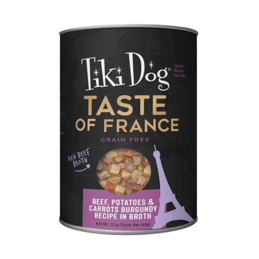 Tiki Dog Taste Of The World French Beef Burgundy Canned Dog Food - 12 Oz Can - Case Of 8 -Tropiclean Store tiki dog taste of the world french beef burgundy canned dog food 12 oz can case of 8 358989